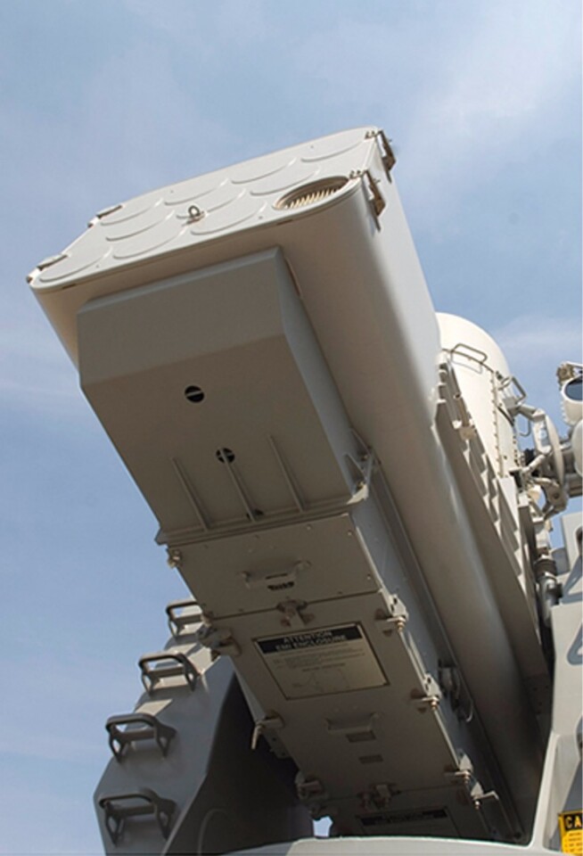 The Raytheon SeaRAM is loaded with 11 missiles