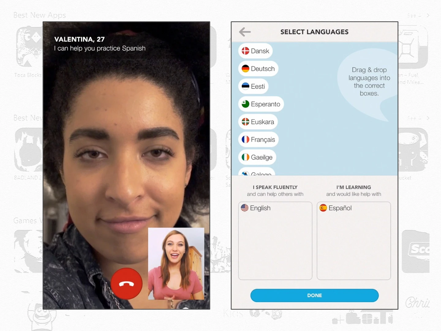 Tandem makes learning a new language fun