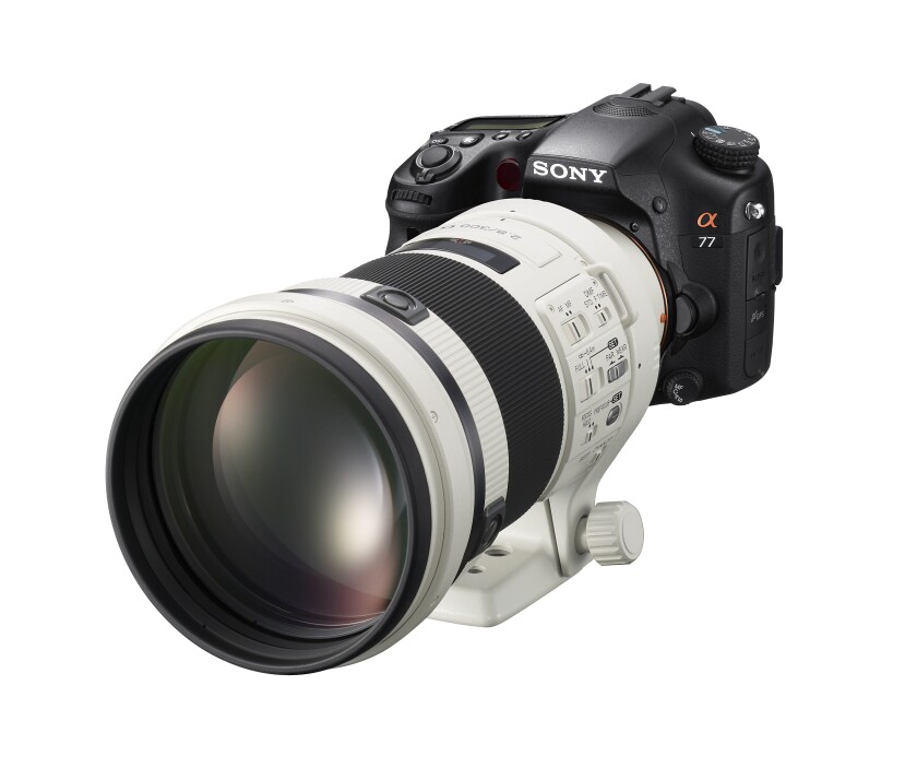 Sony SLT-A77 is compatible with A-mount lenses, but will also work with Minolta and Konica Minolta AF lenses