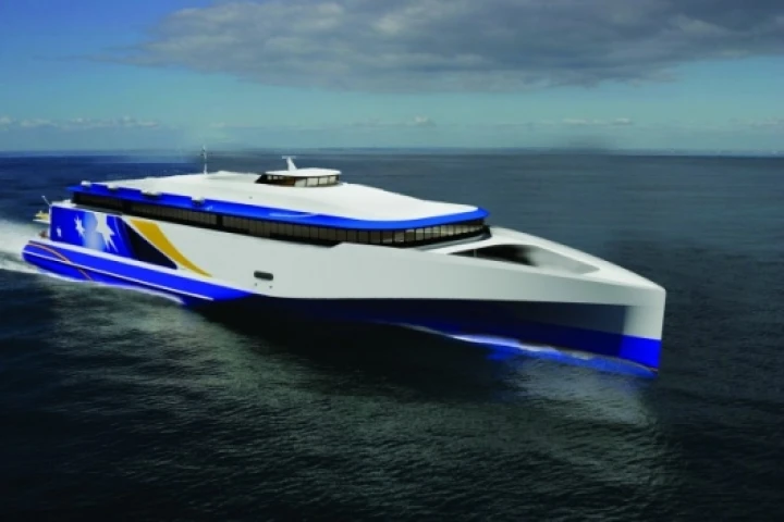 Capable of speeds of 39 nautical miles per hour, the Austal 102 will provide smooth sailing in even the heaviest seas