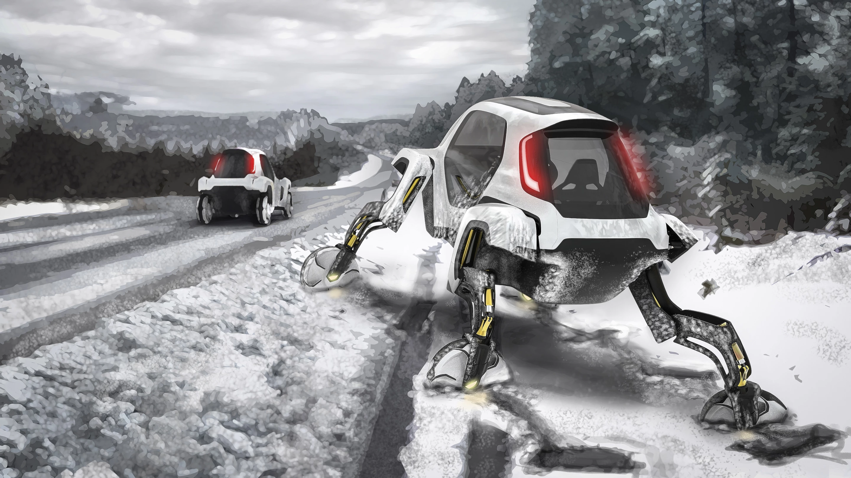 Where the four-wheel drive stops, the four-leg drive starts