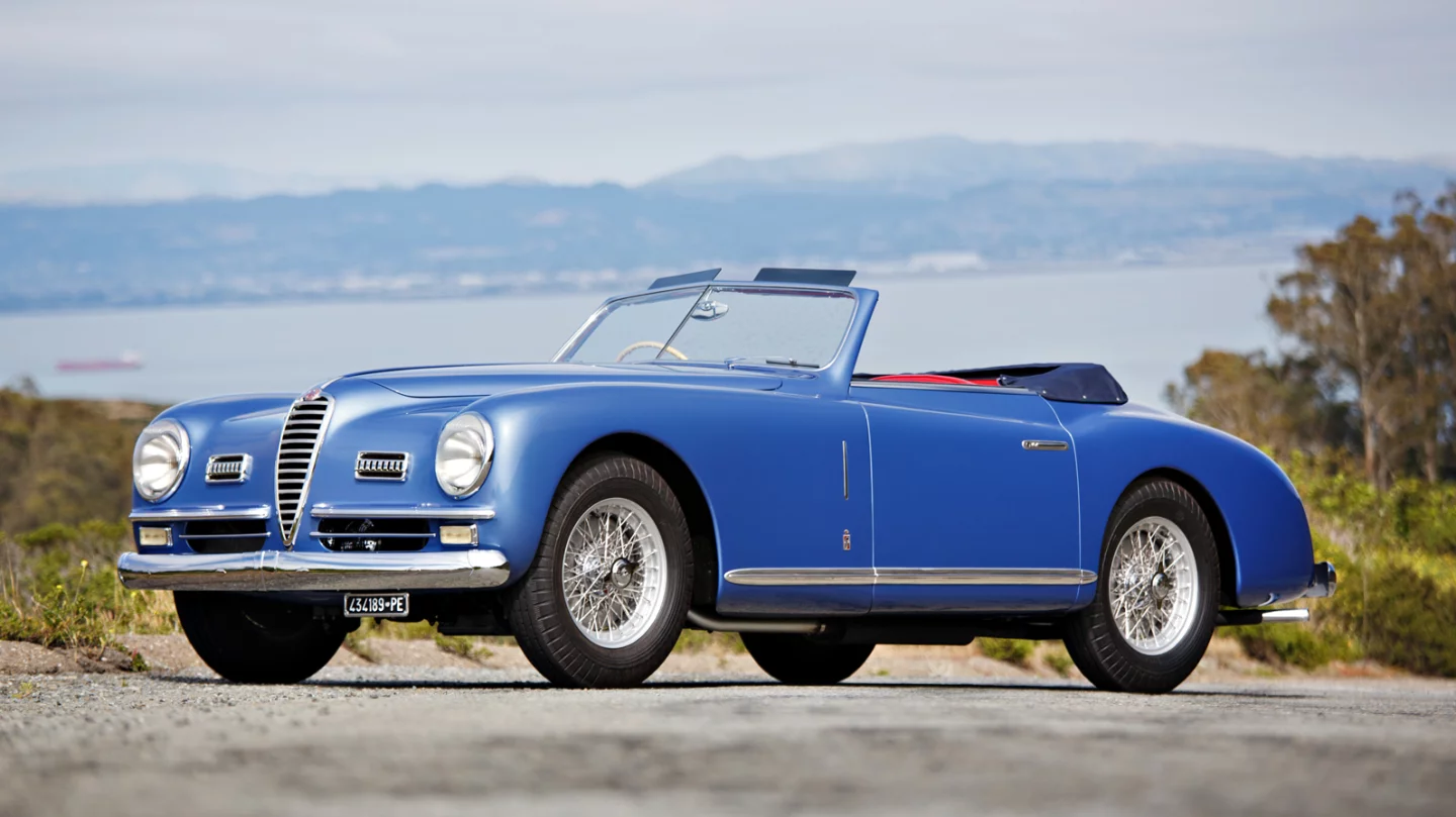 2018 Monterey Car Week Auction Report | 1949 Alfa Romeo 6C 2500 Super Sport Cabriolet | Sold for $825,000 | Estimate: from $800,000 to $1,000,000 | Auction: Gooding & Co | Lot 149 | Official Description