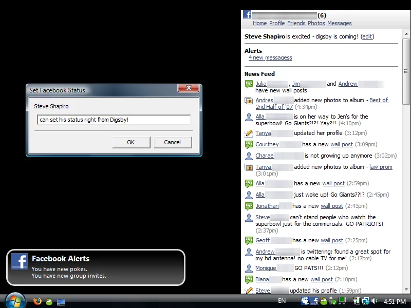 Digsby offers social notifications and functionality as well as instant messaging