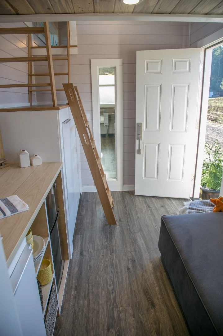 The Kentucky Donut Shop's two lofts are reached by oak ladder and steps
