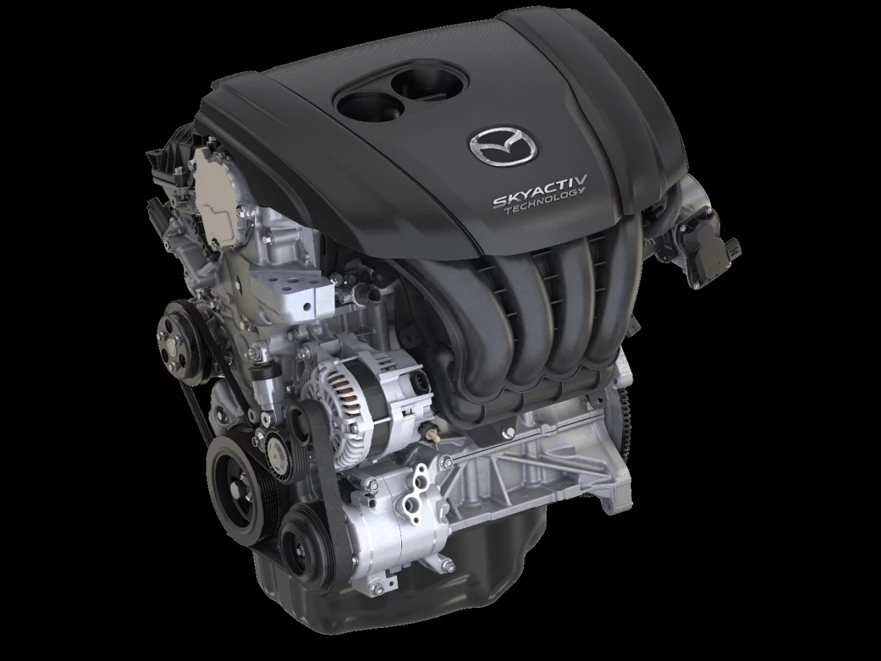 The 250 hp 2.5-liter SkyActiv-G turbocharged four-pot taken out of Mazda's CX-9