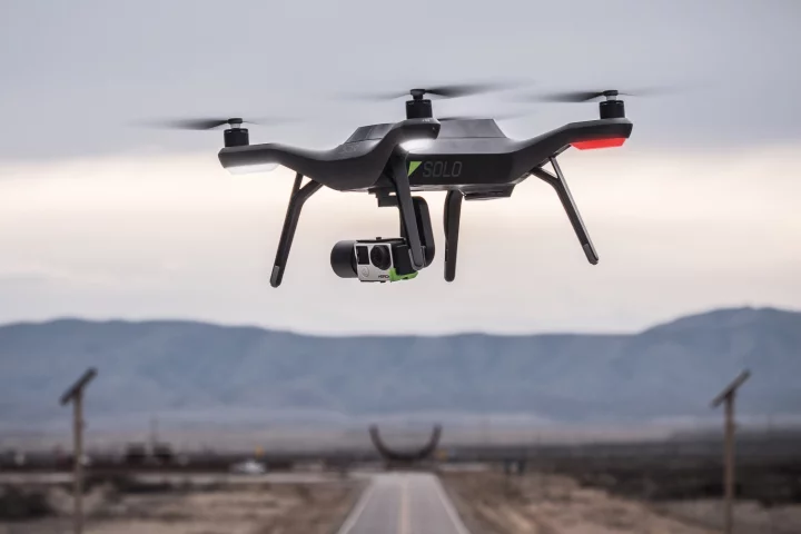 The 3DR Solo quadcopter is a consumer-level quadcopter designed to make impressive aerial photography easy