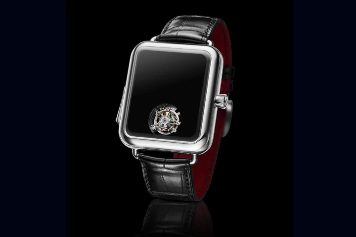 The Swiss Alp Watch Concept Black has no hands or face markings
