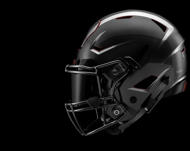 Other features include a ratchet-style chinstrap attachment system (as opposed to the usual less-secure buckles or snaps), extensions on the sides to protect the mandible from side impacts, and five liner pads that are inflated once the helmet is put on, to ensure a snug fit