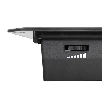 The speed of 200mm red LED fan is adjustable via a control knob offering speeds from 500 to 800 RPM