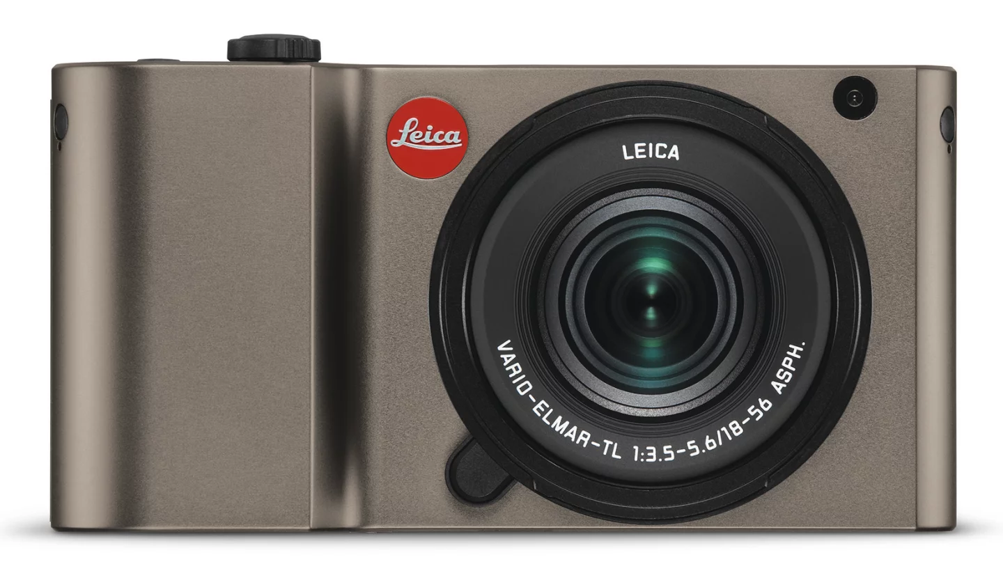 The titanium version of the Leica TL has a bevelled edge detail to the top and bottom plates