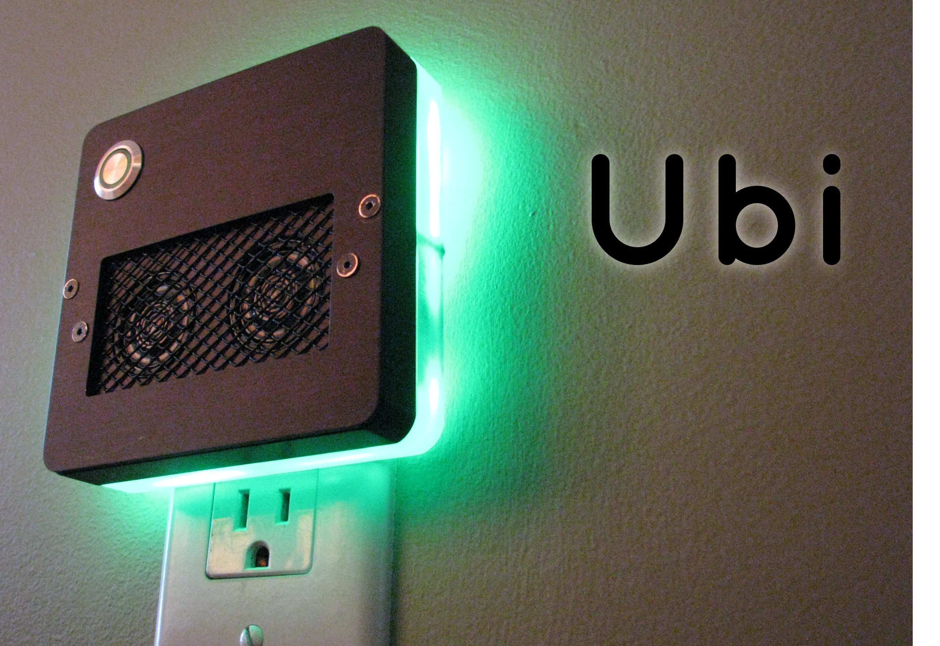 The ubiquitous computer (or Ubi for short) is an always-on, voice-activated, Wi-Fi-connected computer that listens for vocal questions and commands from a user, and responds in a synthesized voice or via multi-colored LED status indicator lights
