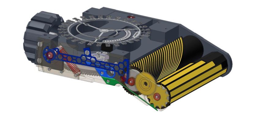 Inner workings of the URWERK UR-CC1 Black Cobra