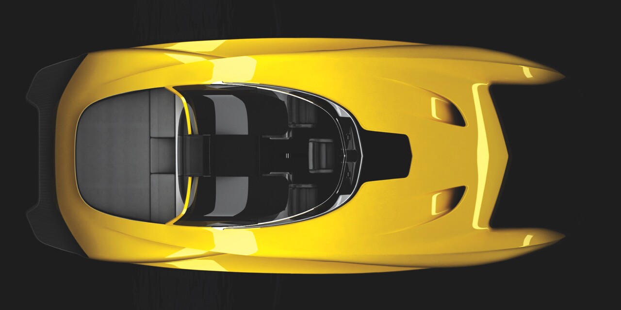The Atlantic sport tender, seen from above