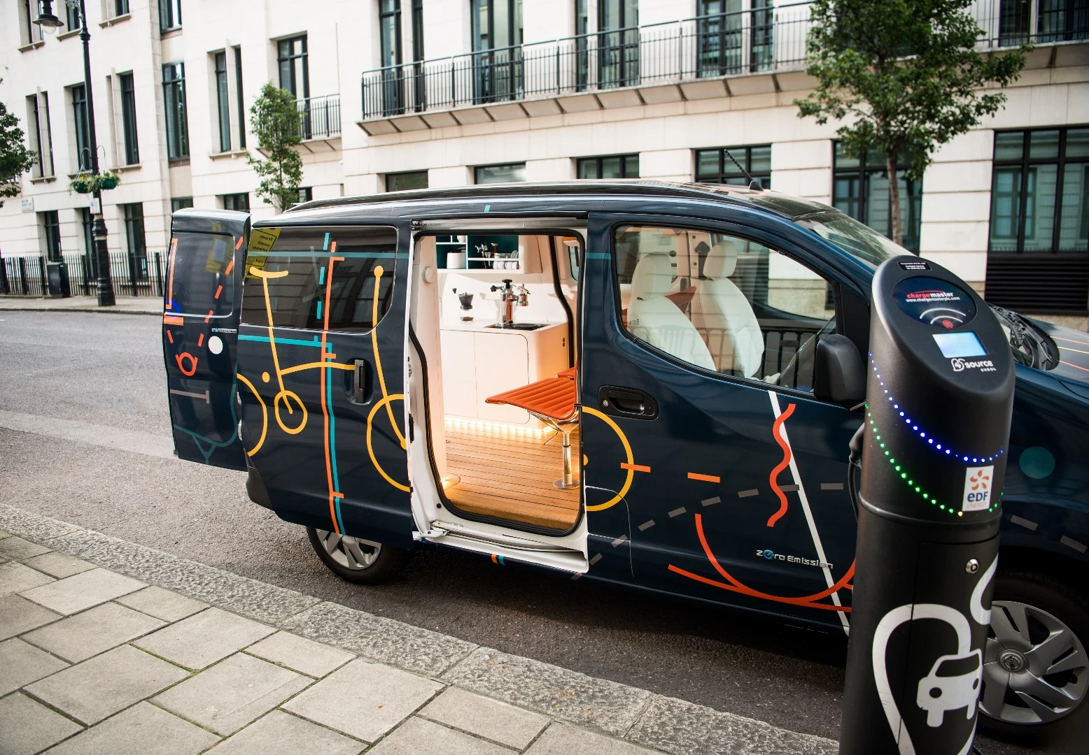 Park it at a charging station and get to work