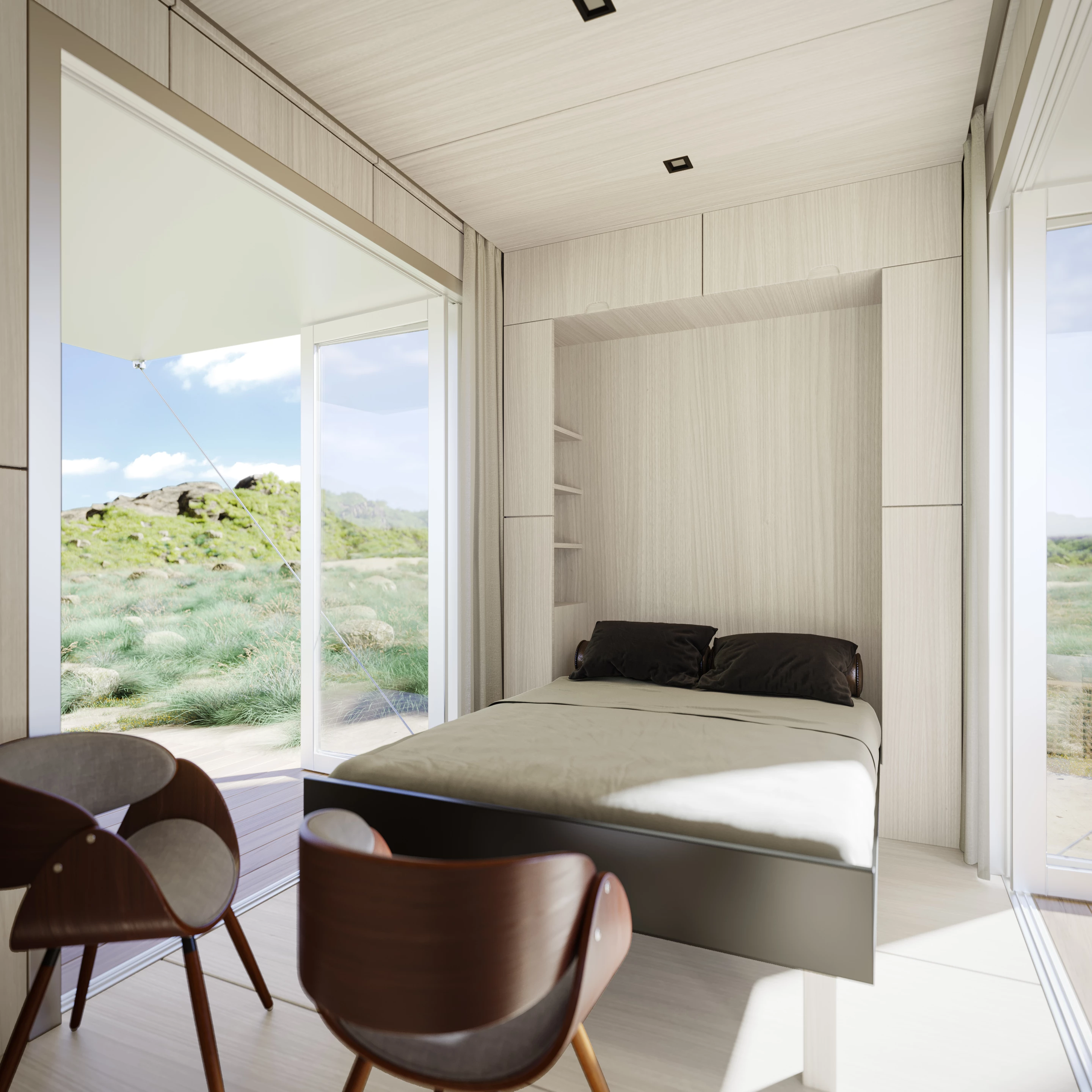 Buhaus features rift oak interior paneling