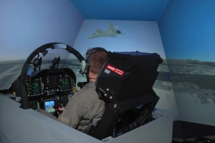 F/A-18C/D Aircrew Flight Trainer in use by a US Marine pilot