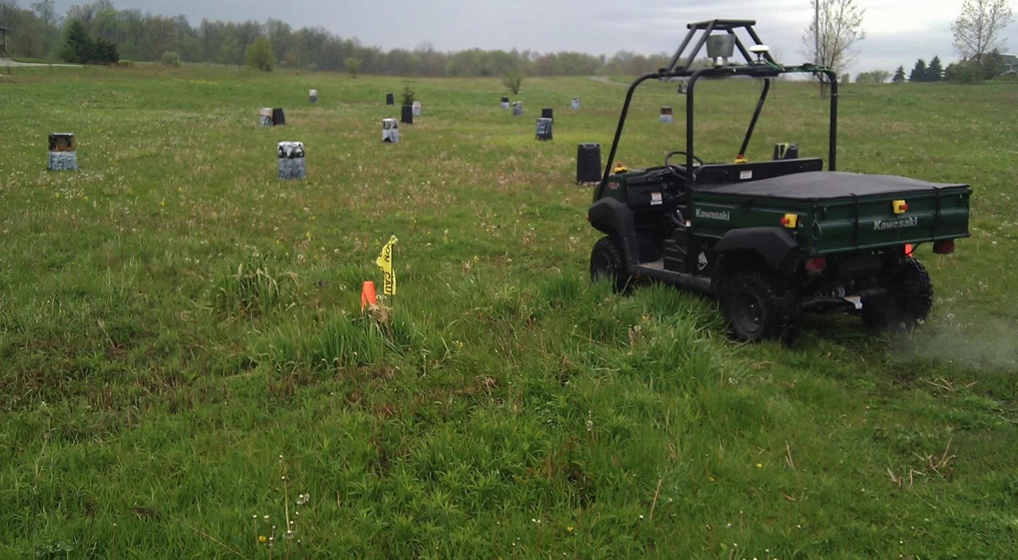 The Mule is controlled remotely by a human driver sat in front of a computer monitor showing a forward-pointing video feed streamed wirelessly from the vehicle (Photo courtesy of Sterling Anderson)