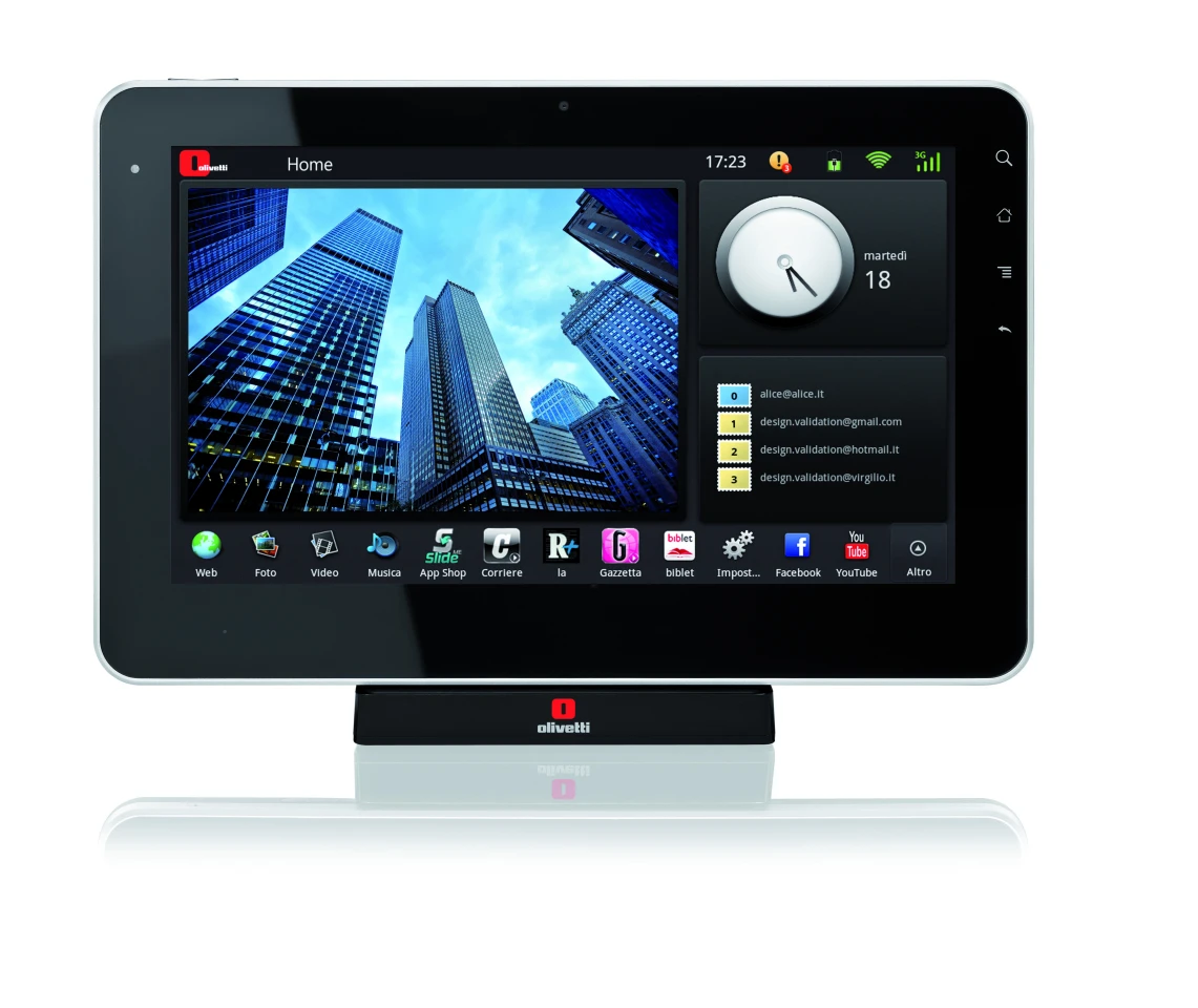 The stylish new OliPad 100 runs on Android 2.2 and has a 10-inch, 1024 x 600 pixel resolution capacitive touchscreen display