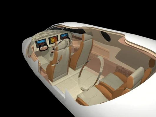 Artists impression of the cockpit