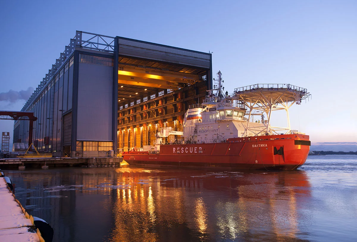 The Baltika at the Arctech Helsinki Shipyard