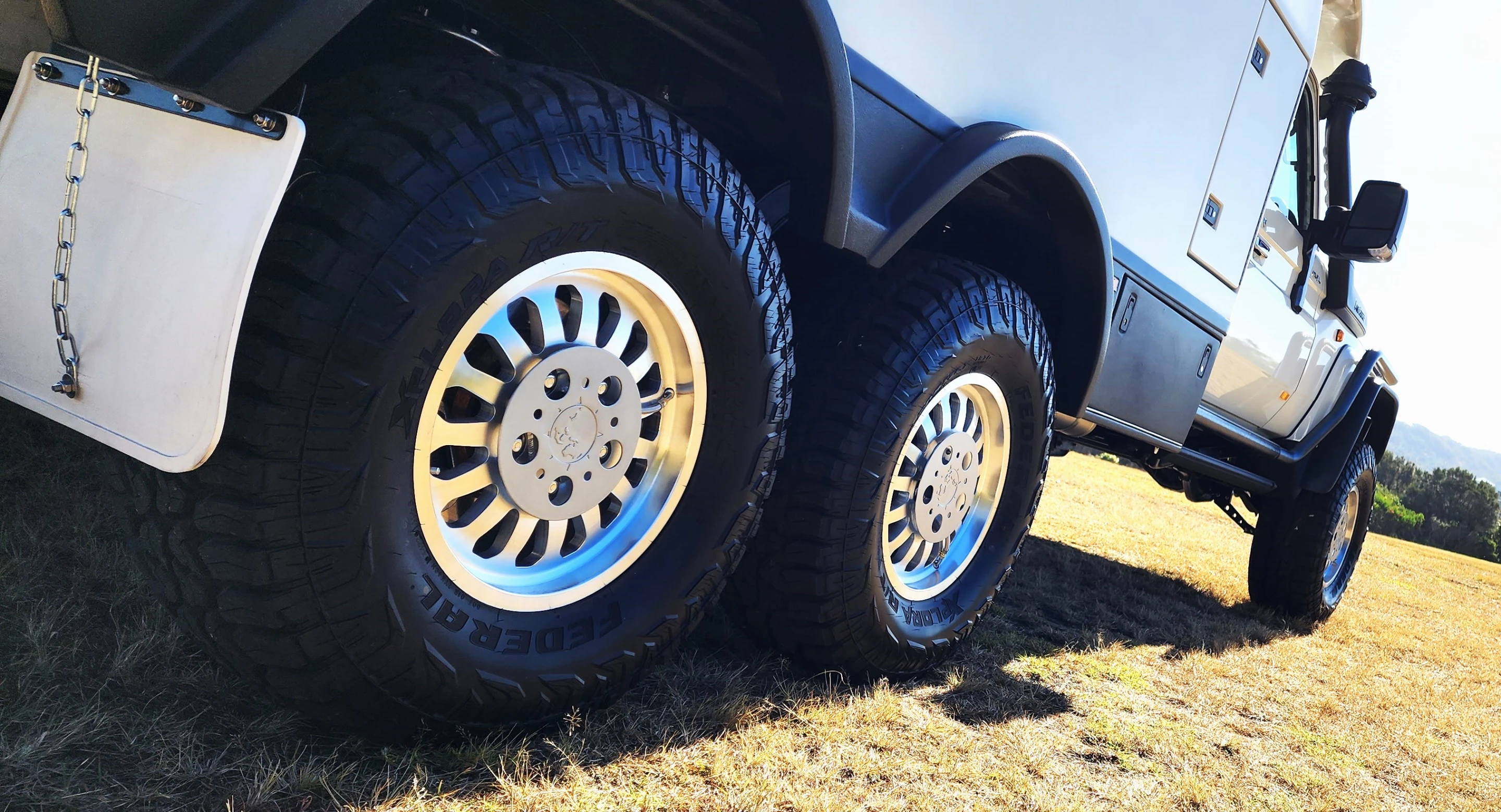 6x6 Australia adds its rear bogie system to give the XTR6x6 three axles of drive power when needed