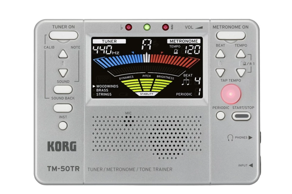 The TM-50TR combines tuner, metronome and tone trainer