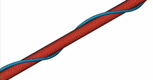 A strand of the auxetic material