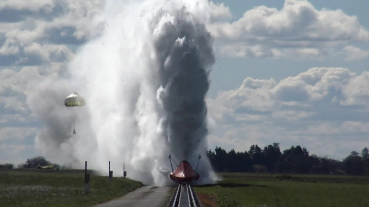 Testing the high-speed ejector seat for the demonstrator