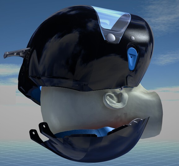 Rear access helmet designed for easy, safe removal