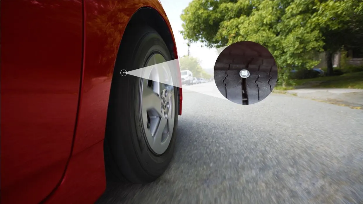 Slow leaks are described as the type of punctures you might get from running over a screw or a nail