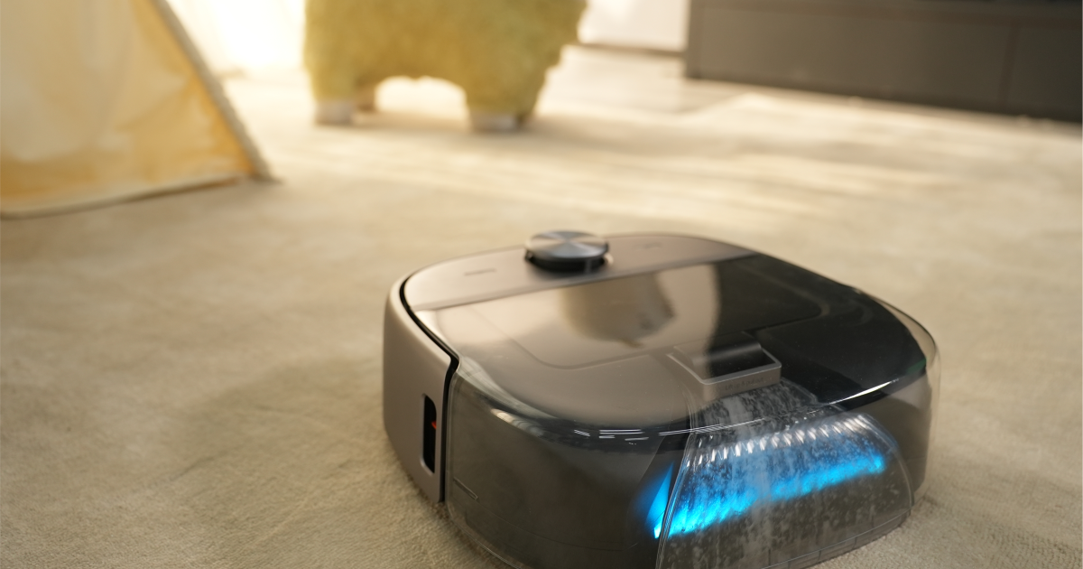Autonomous AI Robot Vacuums, Washes, Dries Carpets Autonomous AI Robot Vacuums, Washes, Dries Carpets