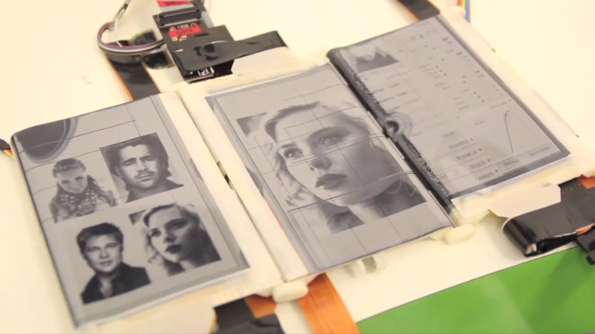 The PaperFold smartphone prototype allows up to three separate E-Ink displays to be combined into various shapes