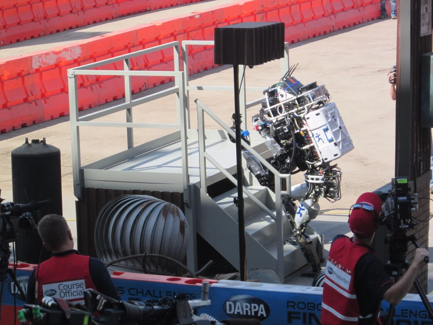 Running Man climbing the stairs
