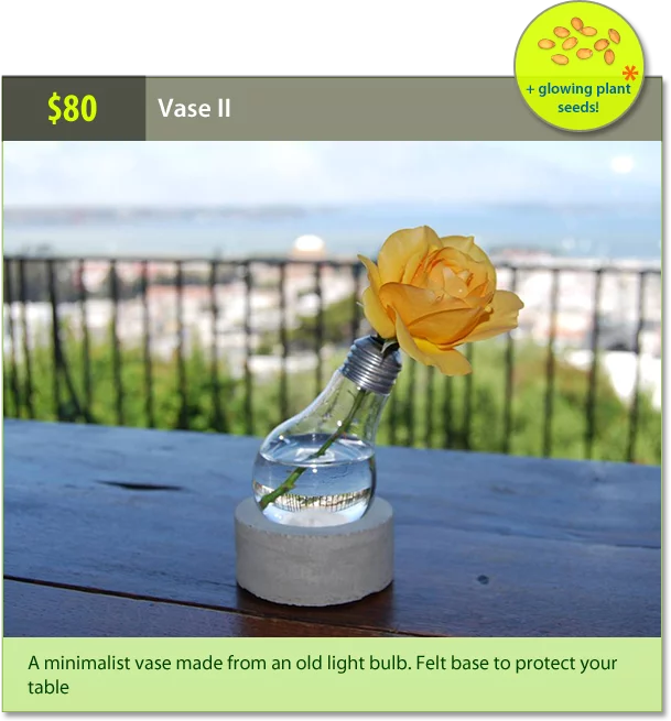 Some of the backer rewards are metaphors for light without electricity