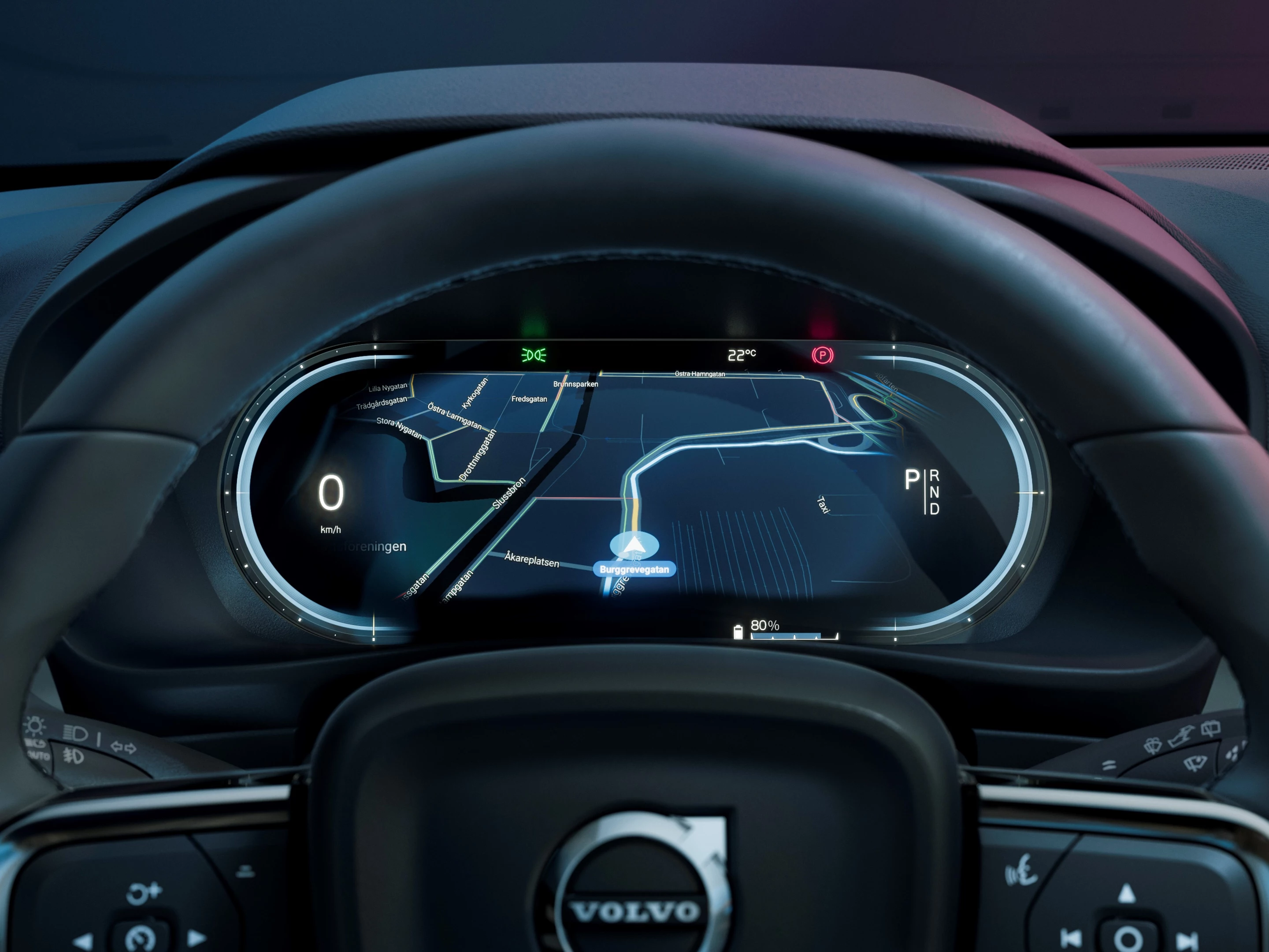 Integration between the infotainment screen and the adaptive, fully virtual driver information and cluster can pass back and forth in the C40 Recharge