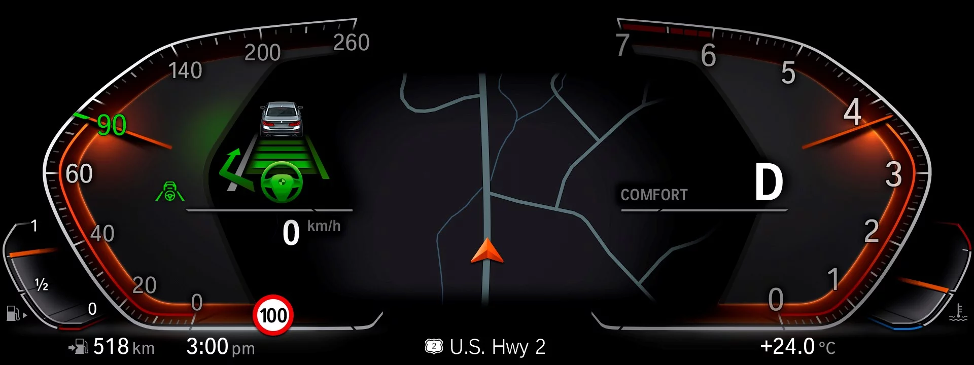 2019 BMW X7: main dash