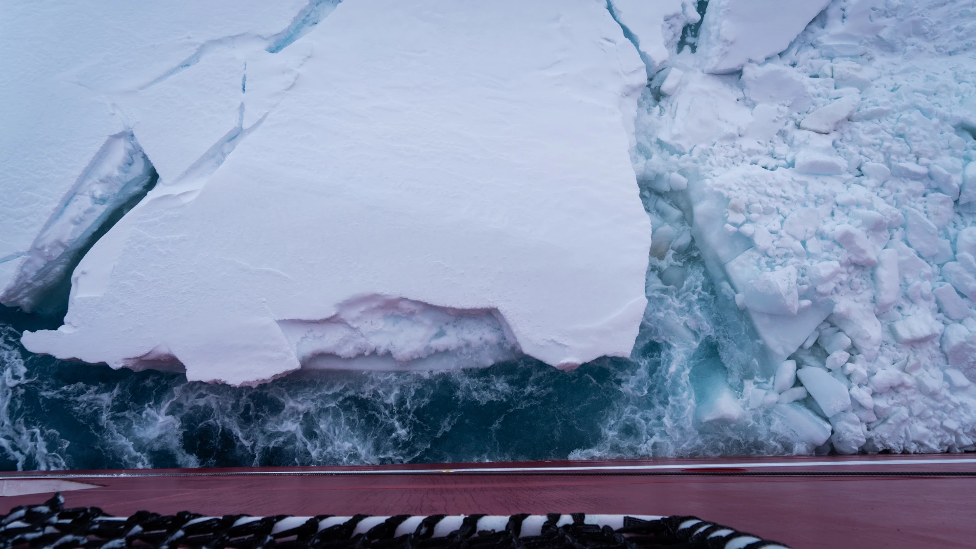 Pushing through sea ice