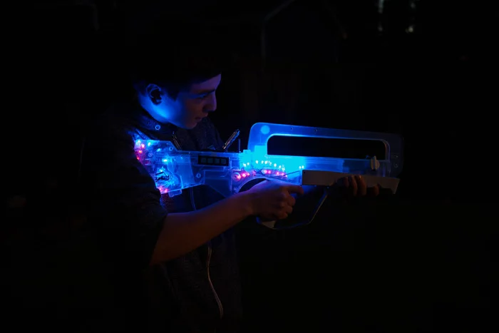 The gun also features a sound card which allows for even further customization