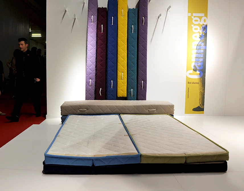 Bed Sharing assembled together to make a double bed suite (Photo: Edoardo Campanale/Gizmag.com)