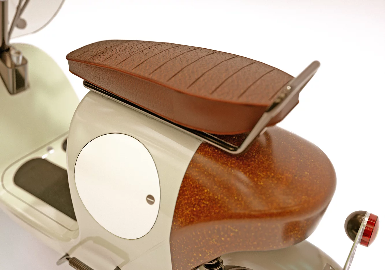 The lockable compartment is home to the scooter's charger, and is big enough to stow away a helmet between rides (Photo: Waarmakers)