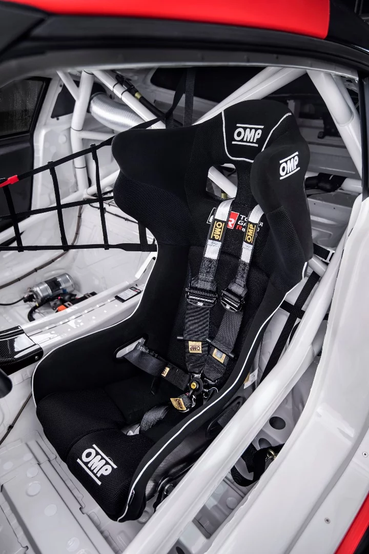 OMP also provides the racing seat and harness for the Toyota GR Supra Racing Concept
