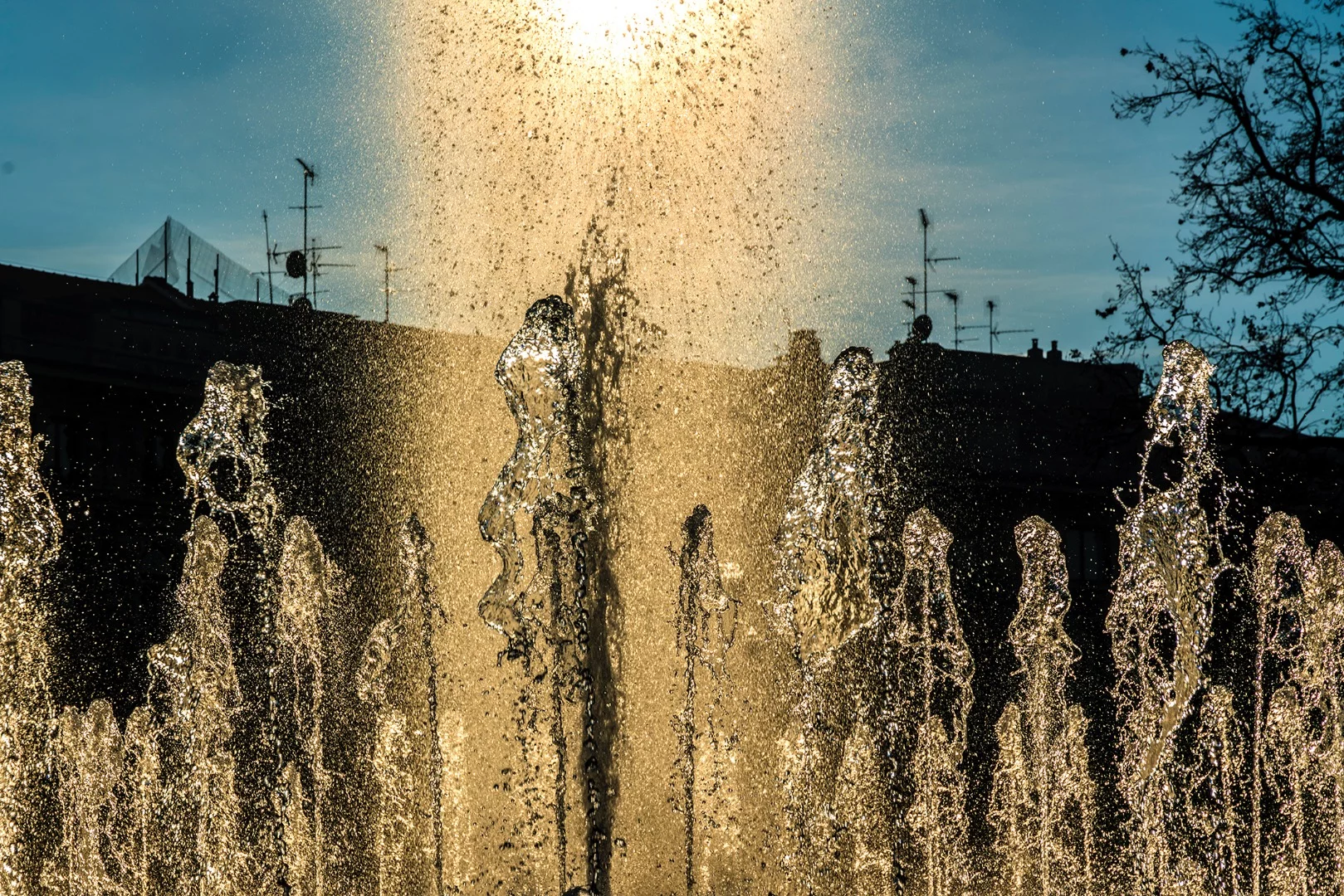 A photograph of a fountain in Milan