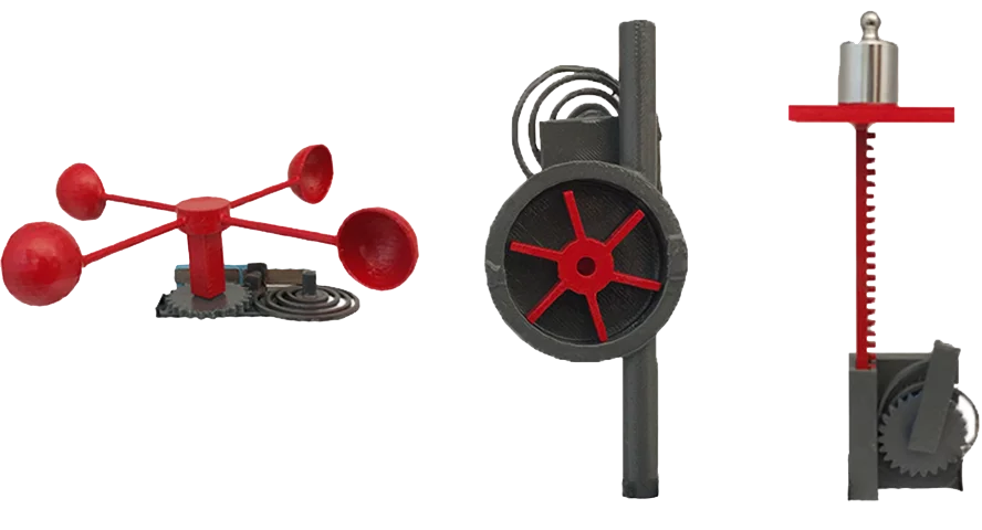 3D-printed connected sensors: a wind speed meter, a water flow meter and a scale