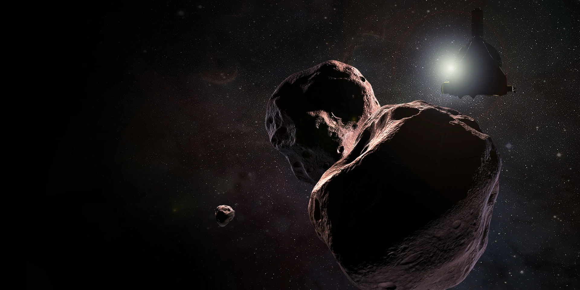 Artist's impression of New Horizons approaching Ultima Thule