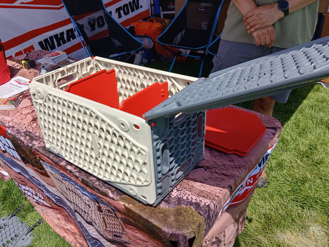 Slick cargo crate hauls gear, doubles as an off-grid rescue tool