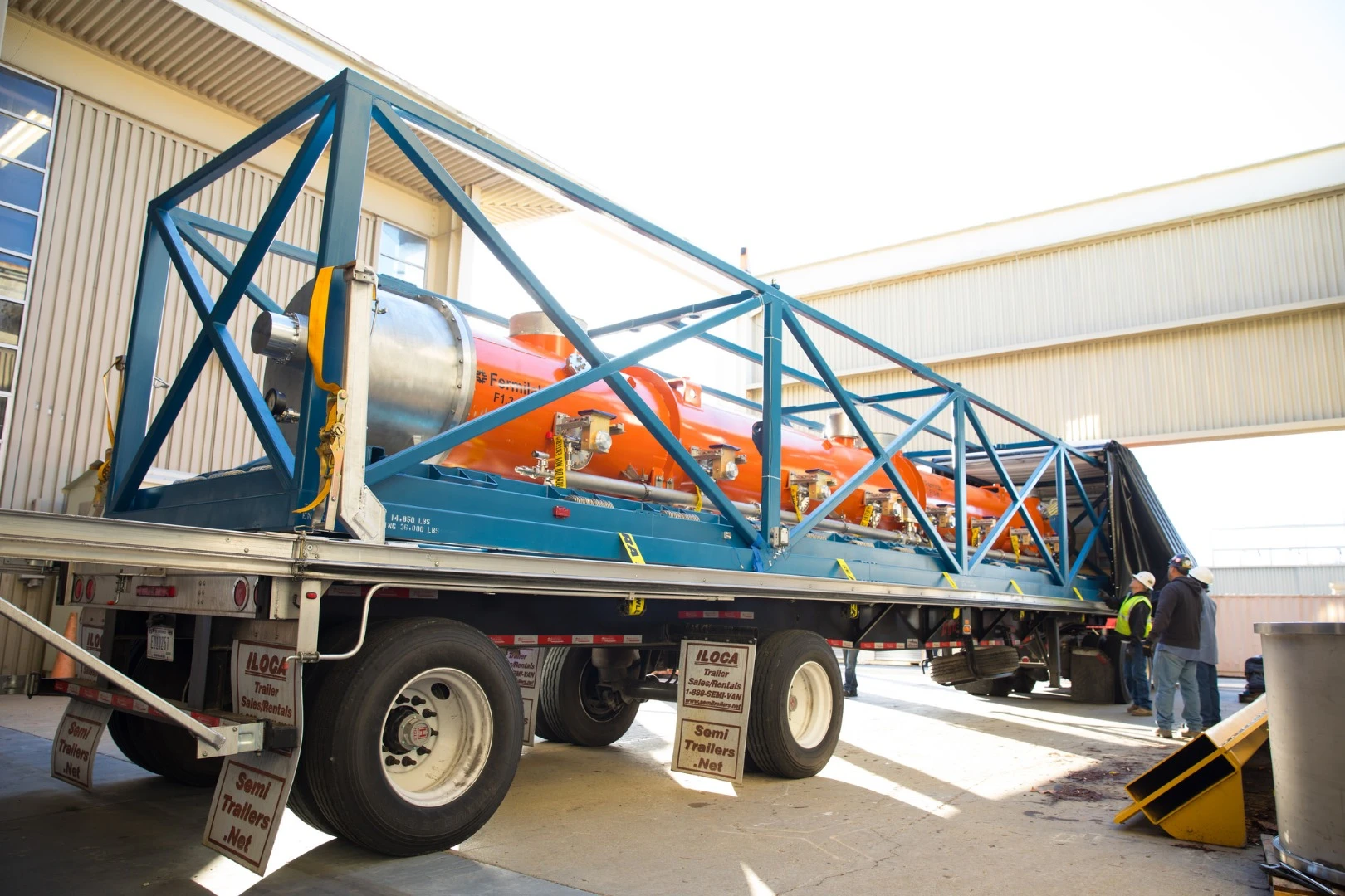 The first of LCLS-II's cryomodules arrived on January 19, and the remaining 36 will arrive over the next 18 months