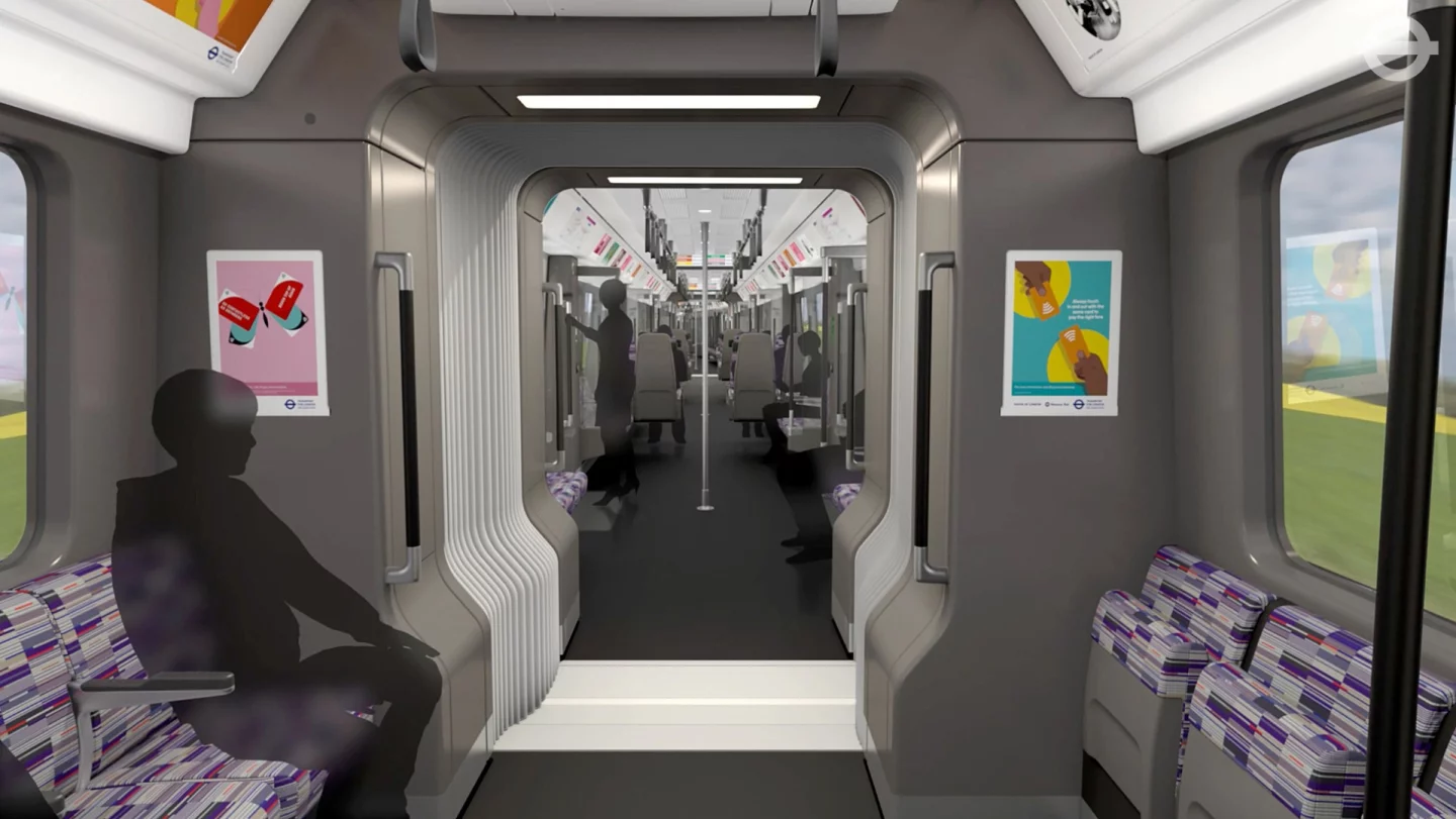 The new Crossrail trains will comprise nine fully-interconnected walk-through carriages