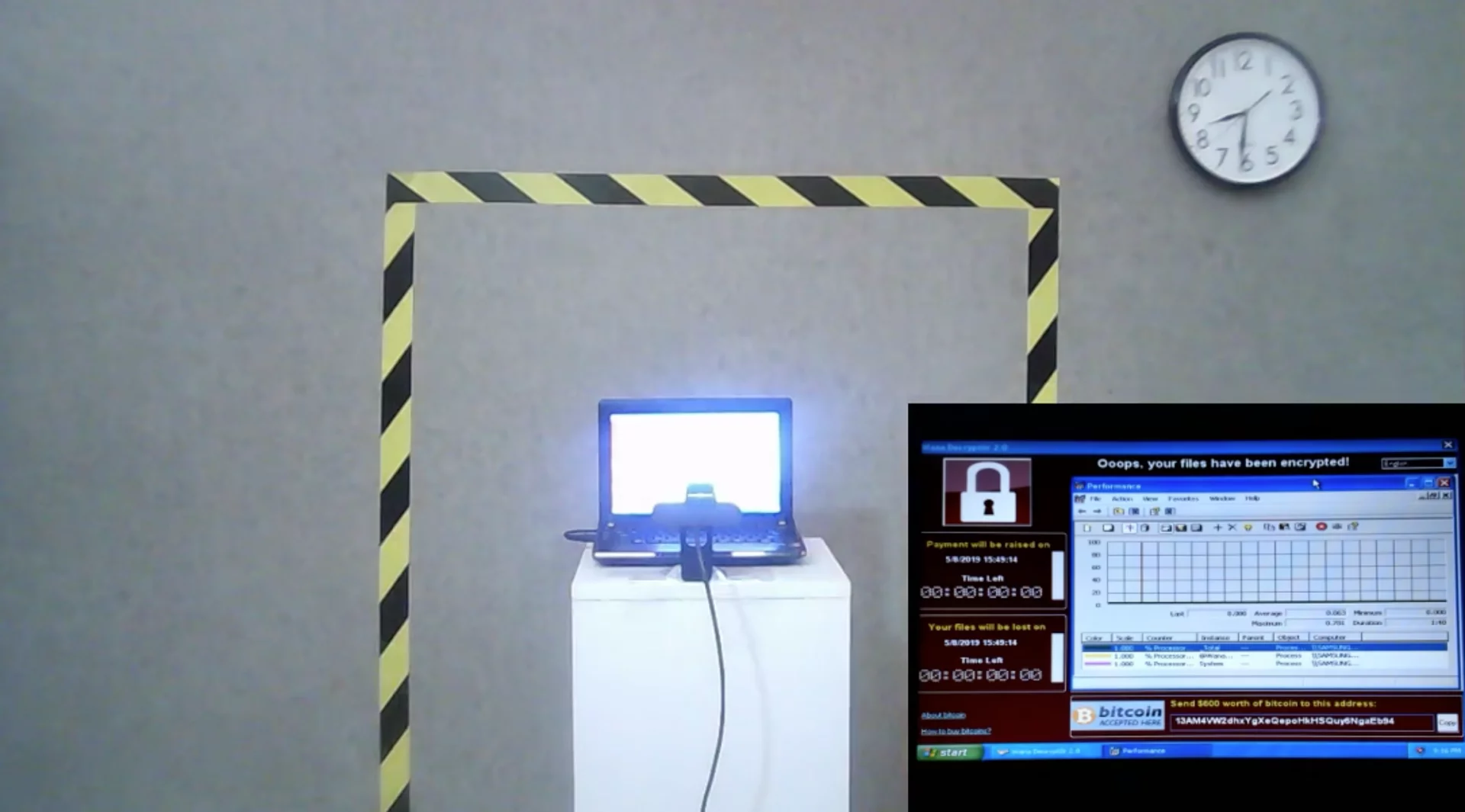 A livestream of the laptop has been running for several weeks