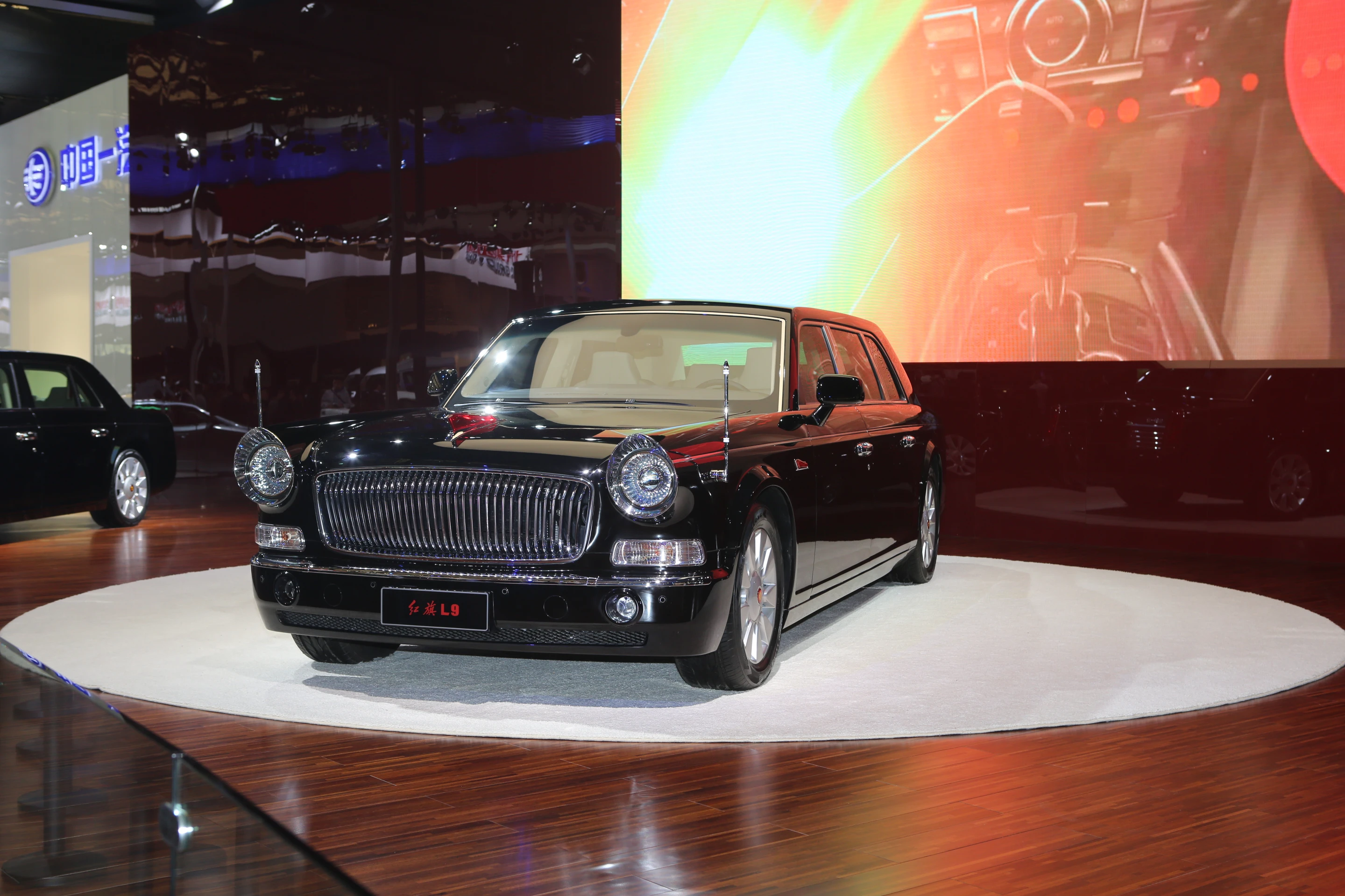 Flag poles and chromed eyelash headlights come as standard on the L9