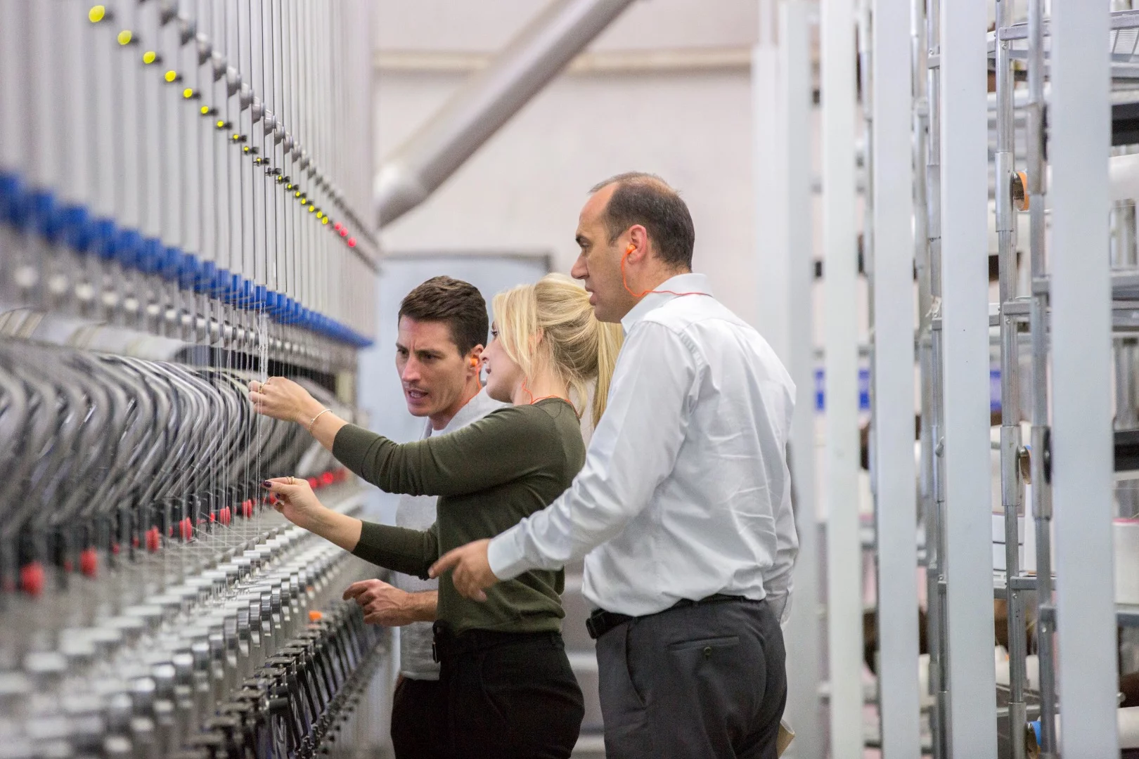 Ikea staff inspect the Gunrid production facilities